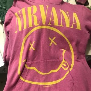 Pink nirvana hoodie